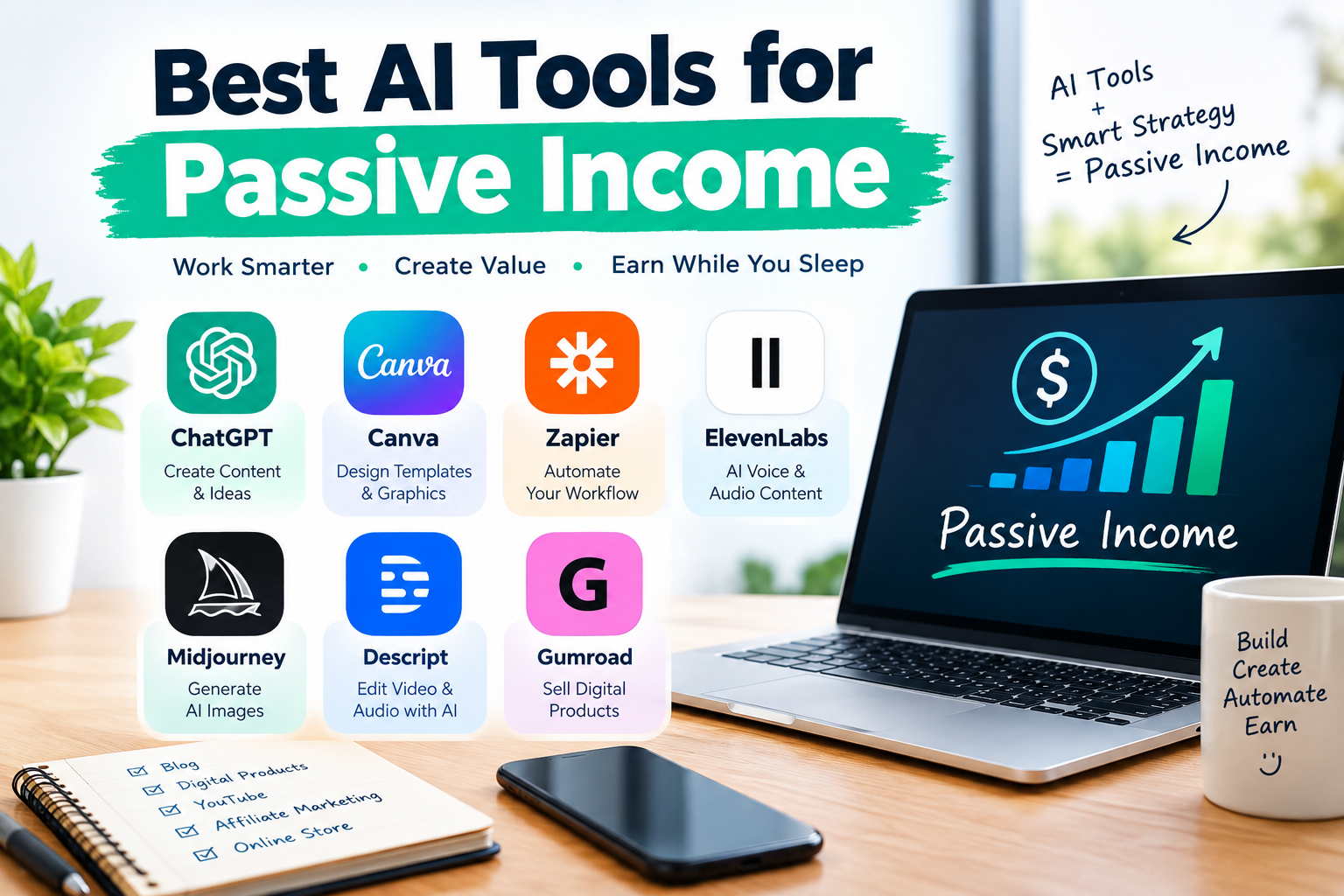 Best AI Tools for Passive Income