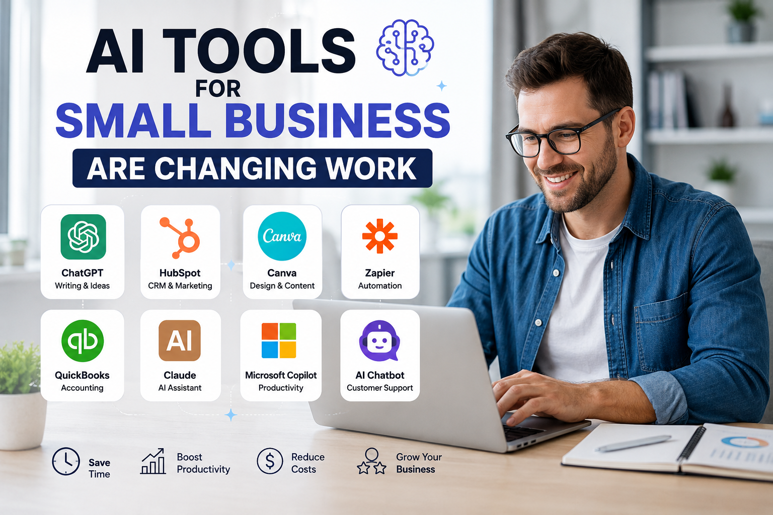 AI Tools for Small Business Are Changing Work desnine this image