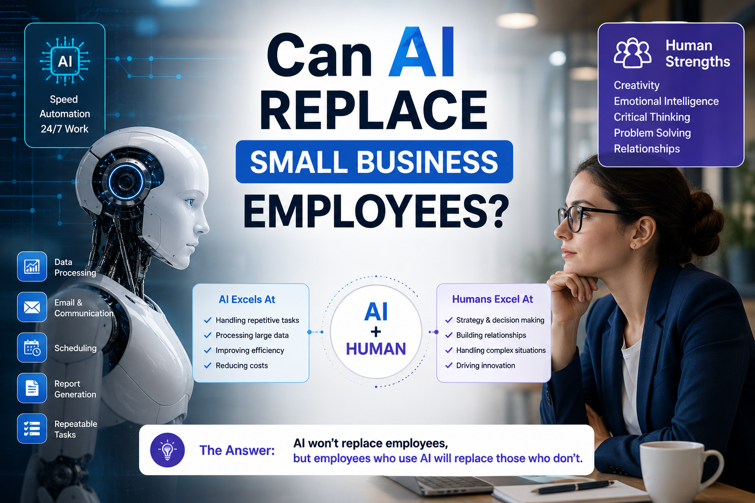 Can AI replace small business employees?
