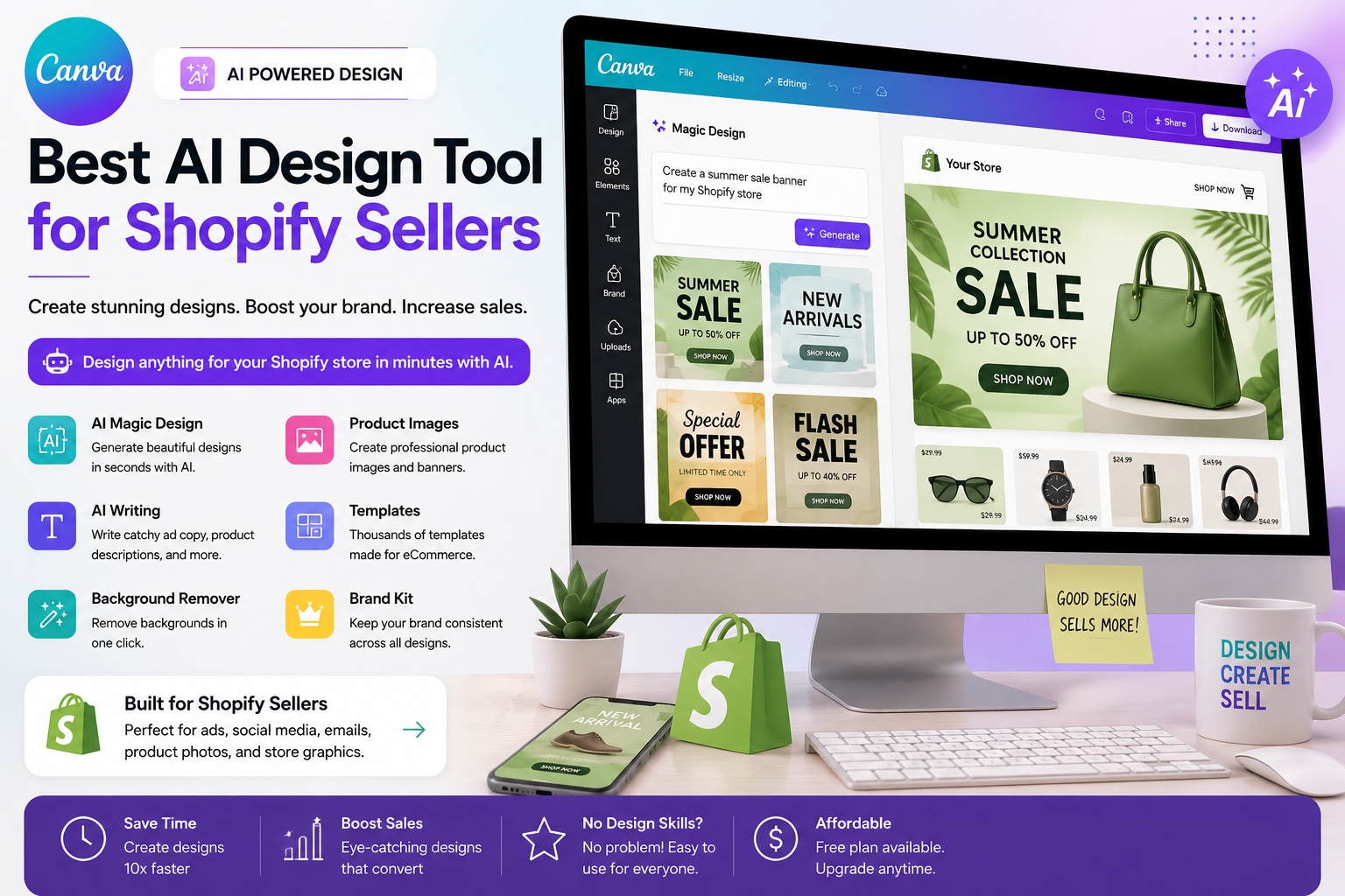 Canva — Best AI Design Tool for Shopify Sellers