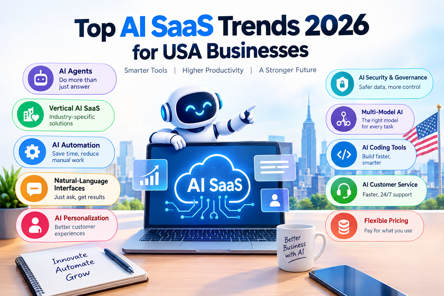 Top AI SaaS Trends 2026 for USA Businesses