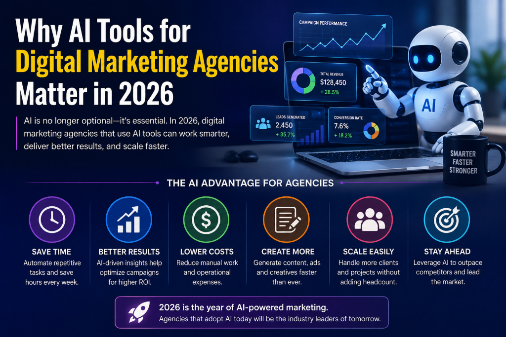 Why AI Tools for Digital Marketing Agencies Matter in 2026