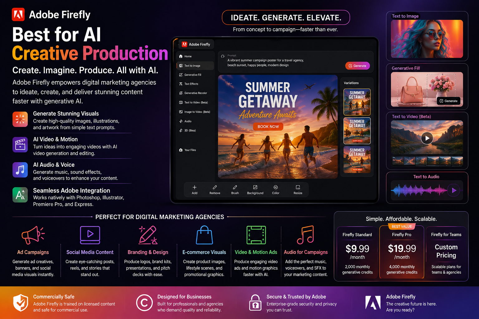 Adobe Firefly — Best for AI Creative Production