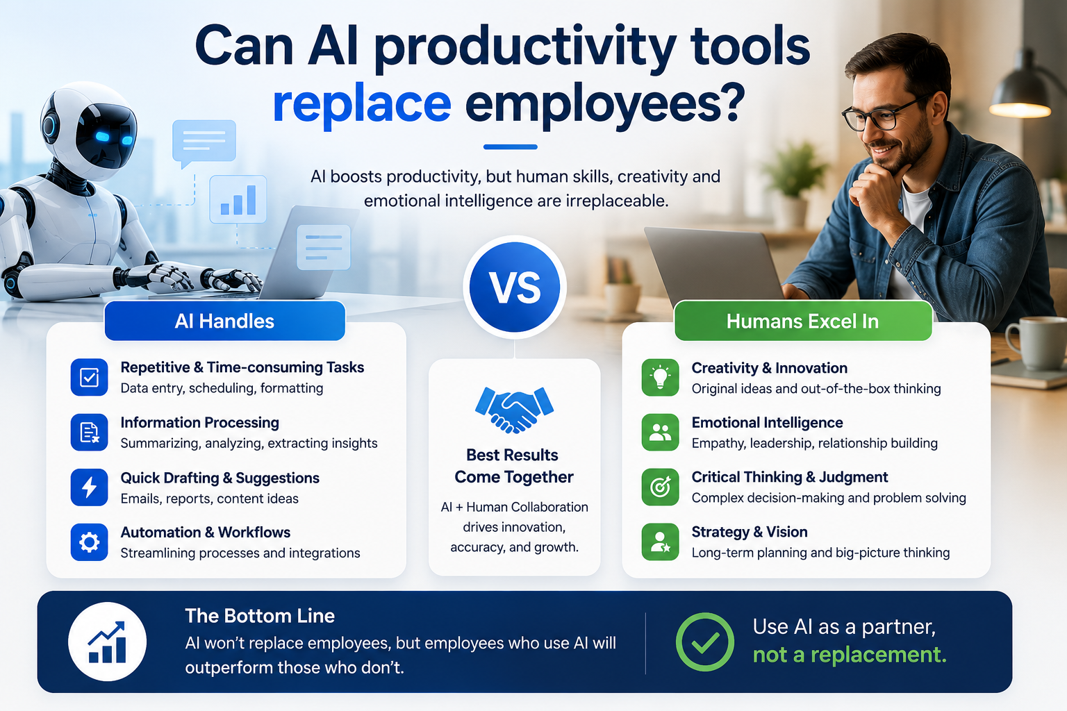 Can AI productivity tools replace employees?