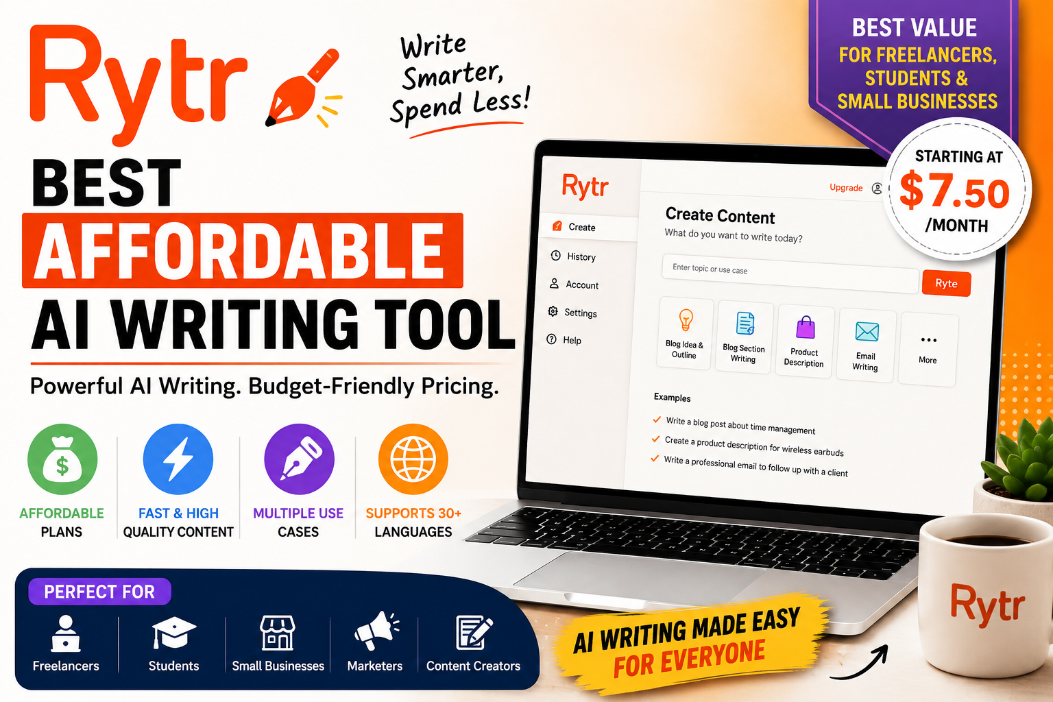Rytr — Best Affordable AI Writing Tool
