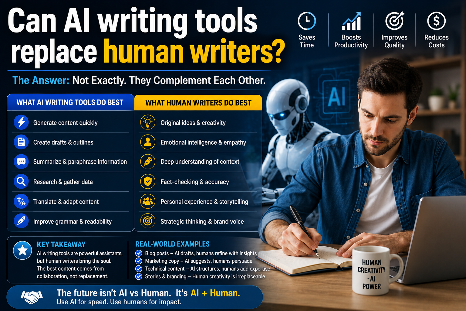 Can AI writing tools replace human writers?