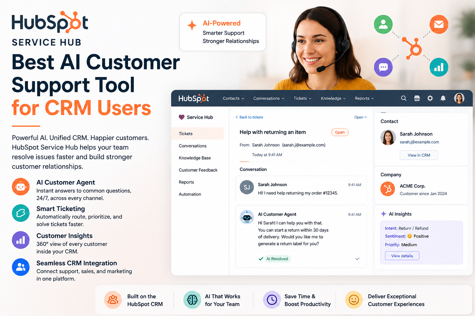 HubSpot Service Hub — Best AI Customer Support Tool for CRM Users