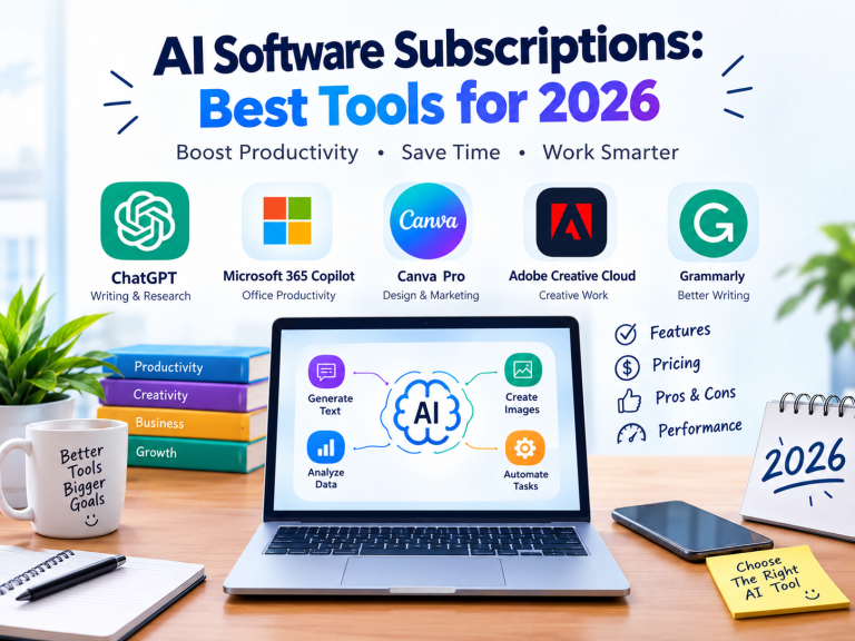 AI Software Subscriptions: Best Tools for 2026