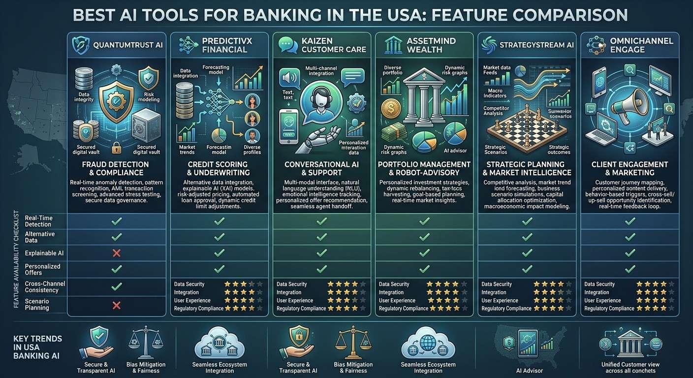 Best AI Tools for Banking in the USA: Feature Comparison
