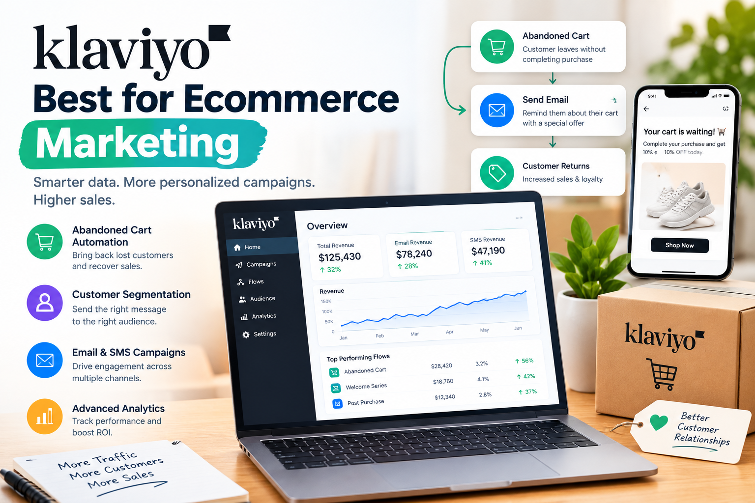 4. Klaviyo — Best for Ecommerce Marketing