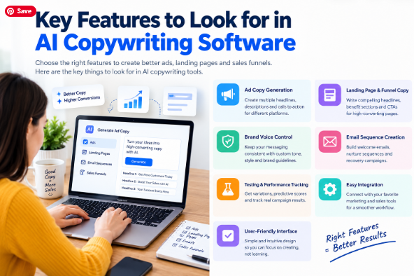 Key Features to Look for in AI Copywriting Software for Ads and Sales Funnels